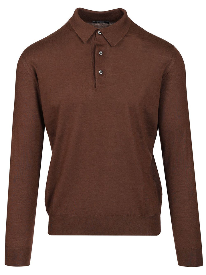 Fedeli Polo 70 Cach 30 Seta Knitwear - Marrone | bac811762ef262c609e0cca5b1d1d8251180f7a1