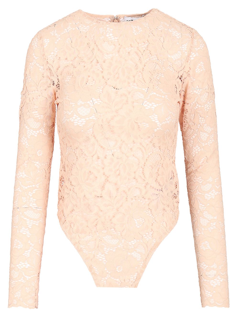 Self-Portrait Beige Bodysuit In Flesh-Colored Lace Top - Beige | 1d88e2e36da5c7a73c93b3ee837fe7692a7daf15