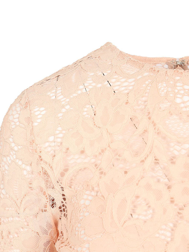 Self-Portrait Beige Bodysuit In Flesh-Colored Lace Top - Beige | c3bdcedc12a3513d83a59f55402ce38ab4c3b0fe