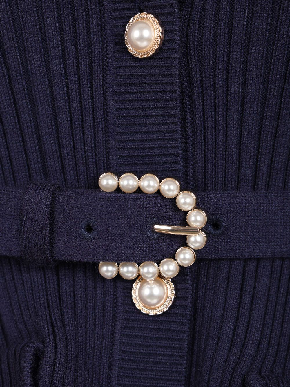 Self-Portrait Ribbed Cardigan Knitwear - Blu | 68b7df6beb1fd4a2295c590544e4079bb9f6364b