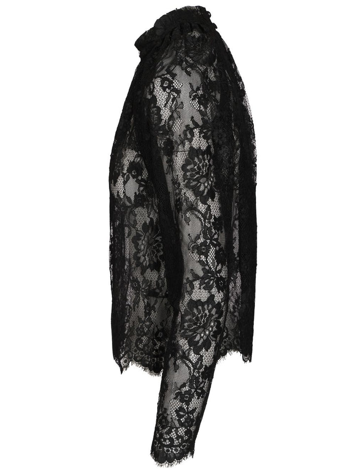Self-Portrait Lace Blouse Top - Nero | c9d9ab4d5b6d10cbcfff9e774d537093fcd474cb