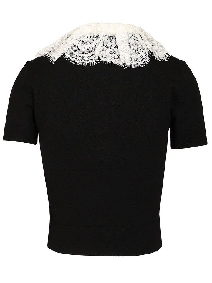 Self-Portrait Knitted Top Knitwear - Nero | acb1a075af61413b2a5cadc738525f7a337d91c6