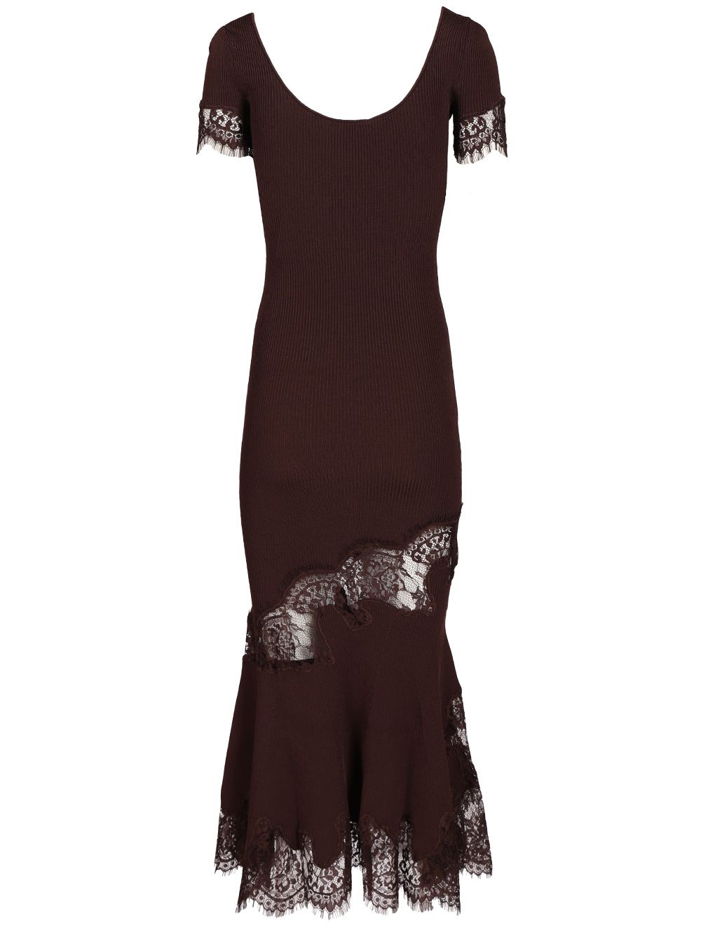Self-Portrait Ribbed Midi Dress Abiti - Marrone | 93dccb8d49c9fb6f128a327268e0251a9ae050b6