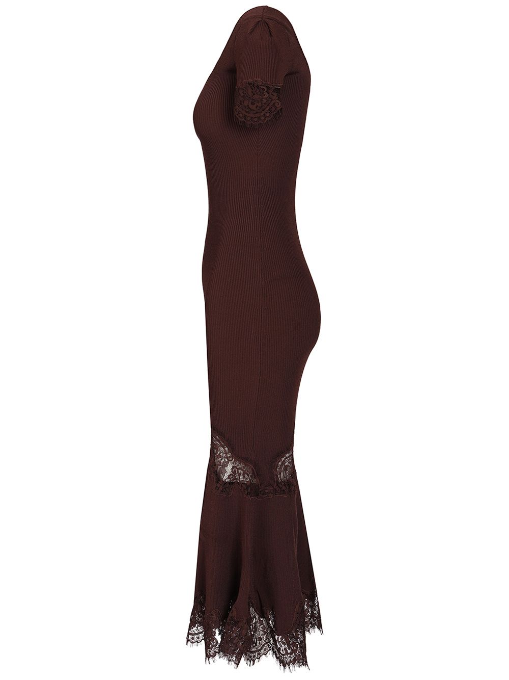 Self-Portrait Ribbed Midi Dress Abiti - Marrone | 7c8cd746f3cd08aabd7f471da76940ef086aadf8