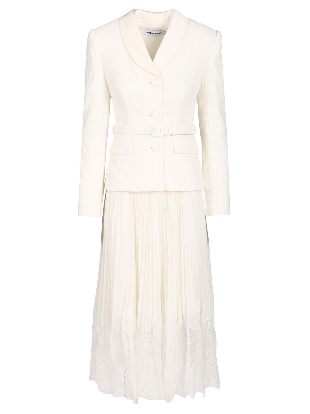 Self-Portrait Midi Dress Abiti - Bianco | 0608529f4ada0d867db496949985de58457a9463