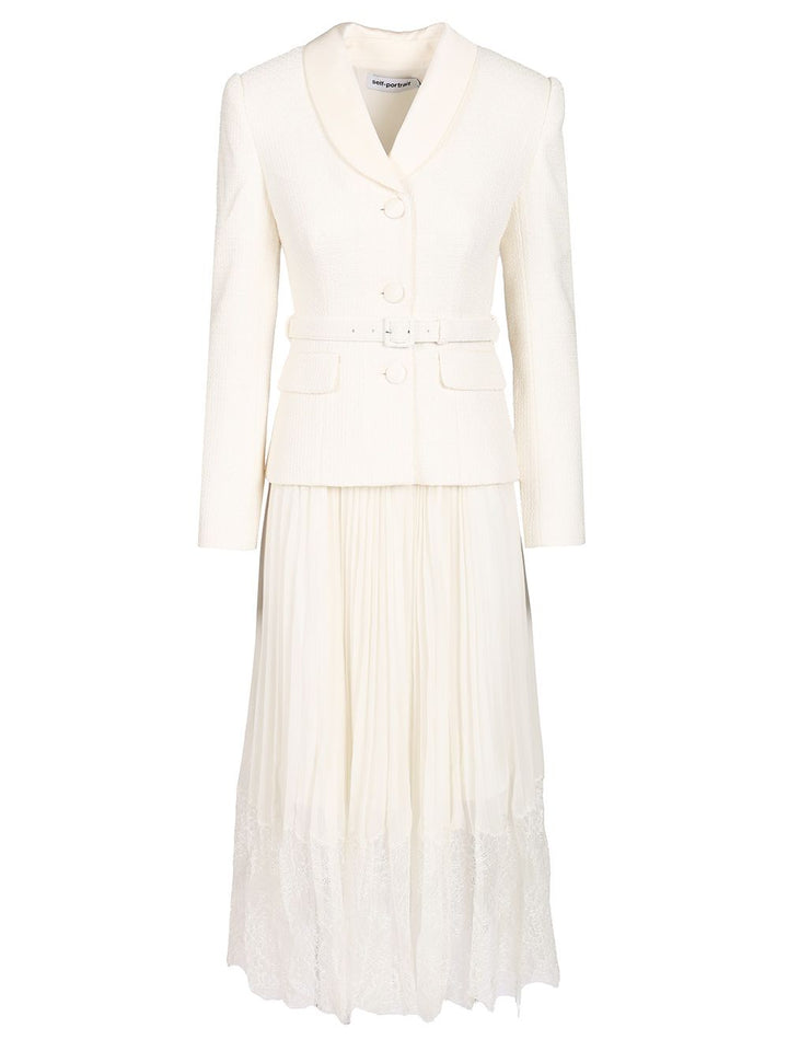 Self-Portrait Midi Dress Abiti - Bianco | 0608529f4ada0d867db496949985de58457a9463