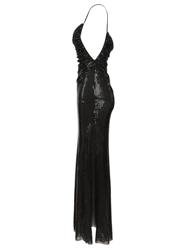 Self-Portrait Draped Dress Abiti - Nero | c4ac010d42d2bbe214cb4ac2c48dfb48a8e1b3be