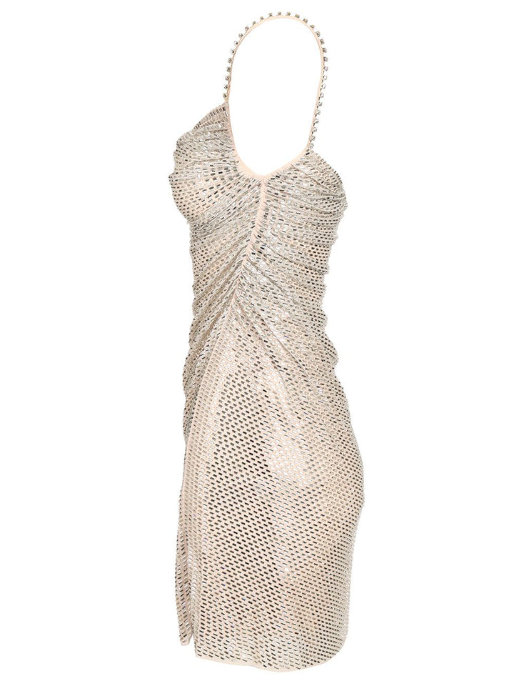 Self-Portrait Draped Mini Dress Abiti - Beige | 2b28949d0069598c3494b83bb3ec2e8b0c5289ab
