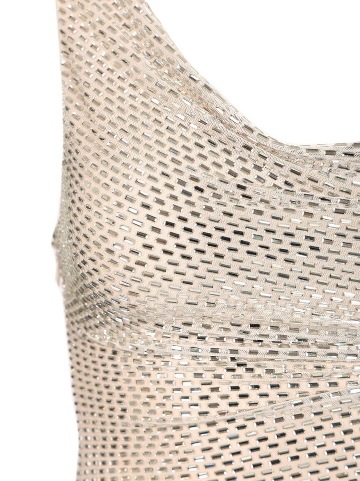 Self-Portrait Draped Mini Dress Abiti - Beige | efecd8eba21ca389d73846e1f4894b447aba4afd