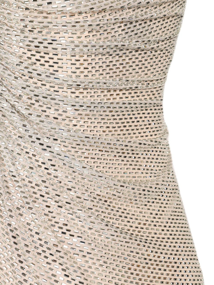 Self-Portrait Draped Mini Dress Abiti - Beige | ffa6477bce08e0f65396d569a7d09fef45d4fbcb