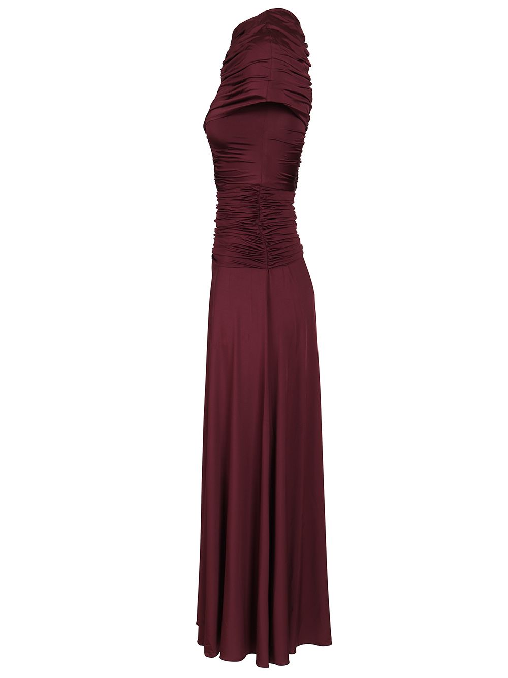 Self-Portrait Ruffled Midi Dress Abiti - Bordeaux | 373f89a859c4b70a31d8f64abcdf641924f5229f