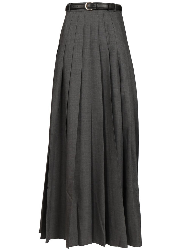 Self-Portrait Long Skirt Gonne - Grey | a1b28b38551c6446b9d241dbb1c1328d6bfb6670