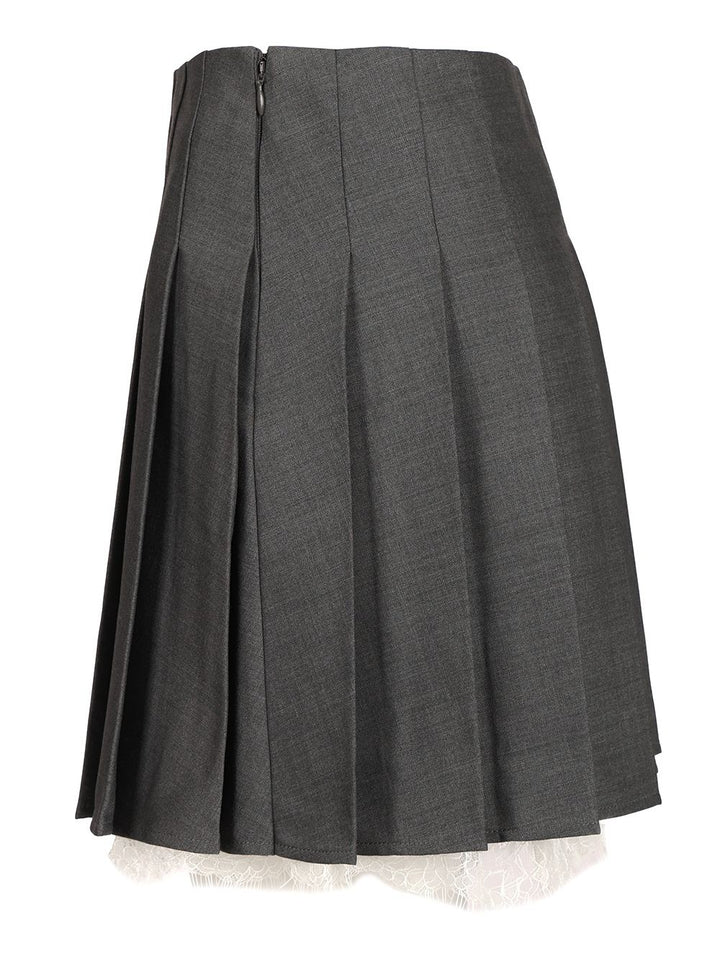 Self-Portrait Pleated Miniskirt Gonne - Grey | 93d652c015b74d310b93f2c4f3f198c2ca00cf05