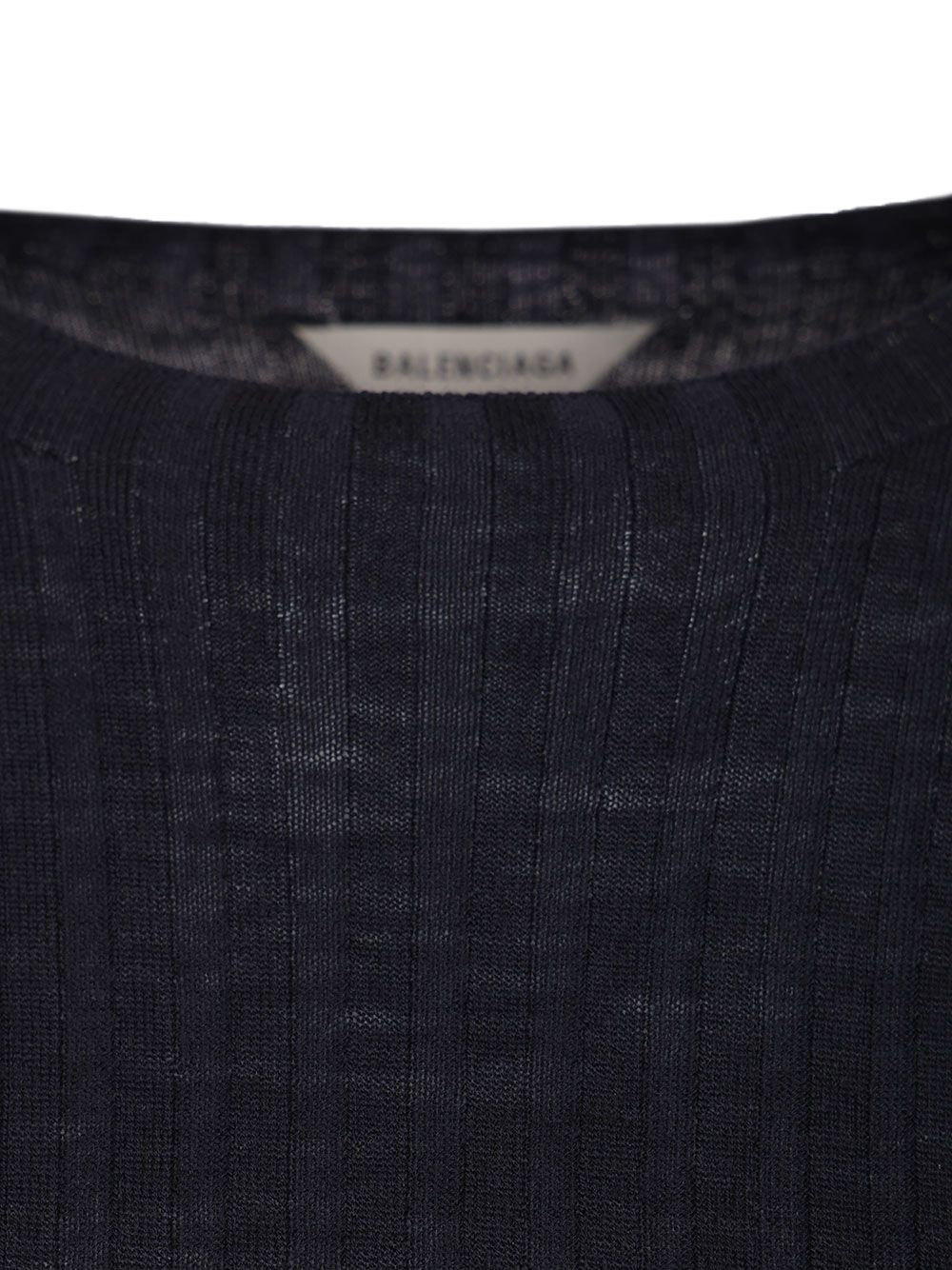 Balenciaga Ribbed Knit Sweater Knitwear - Blu | cbf22198d9a8b8907845a7570b857060d0eb813e