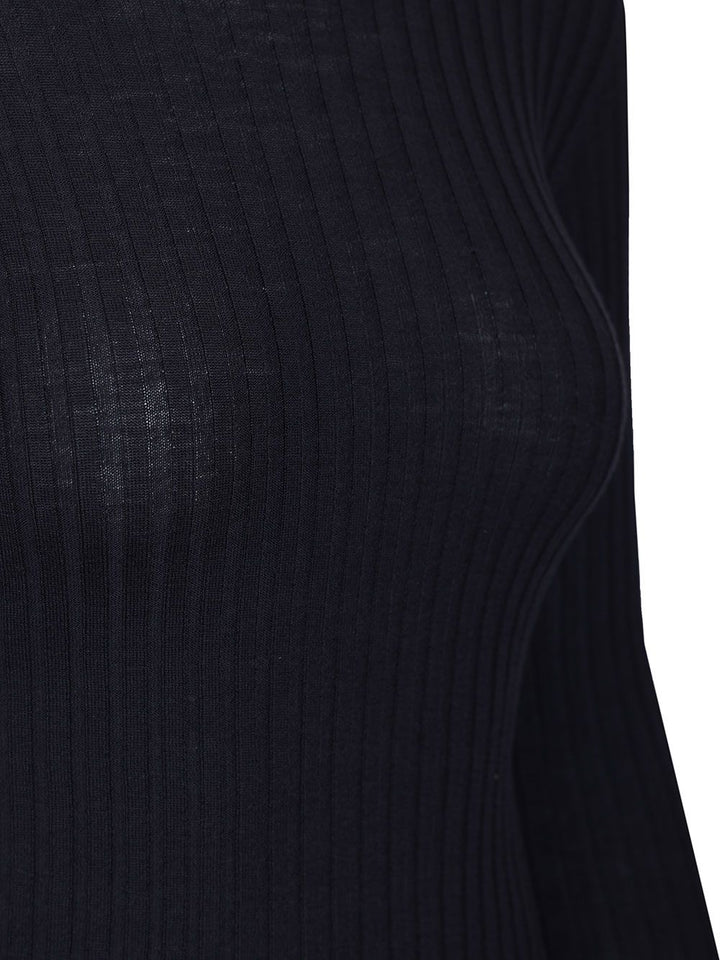 Balenciaga Ribbed Knit Sweater Knitwear - Blu | 5e3ff6b787311cb63bb30477cfb7e88f017a7c92