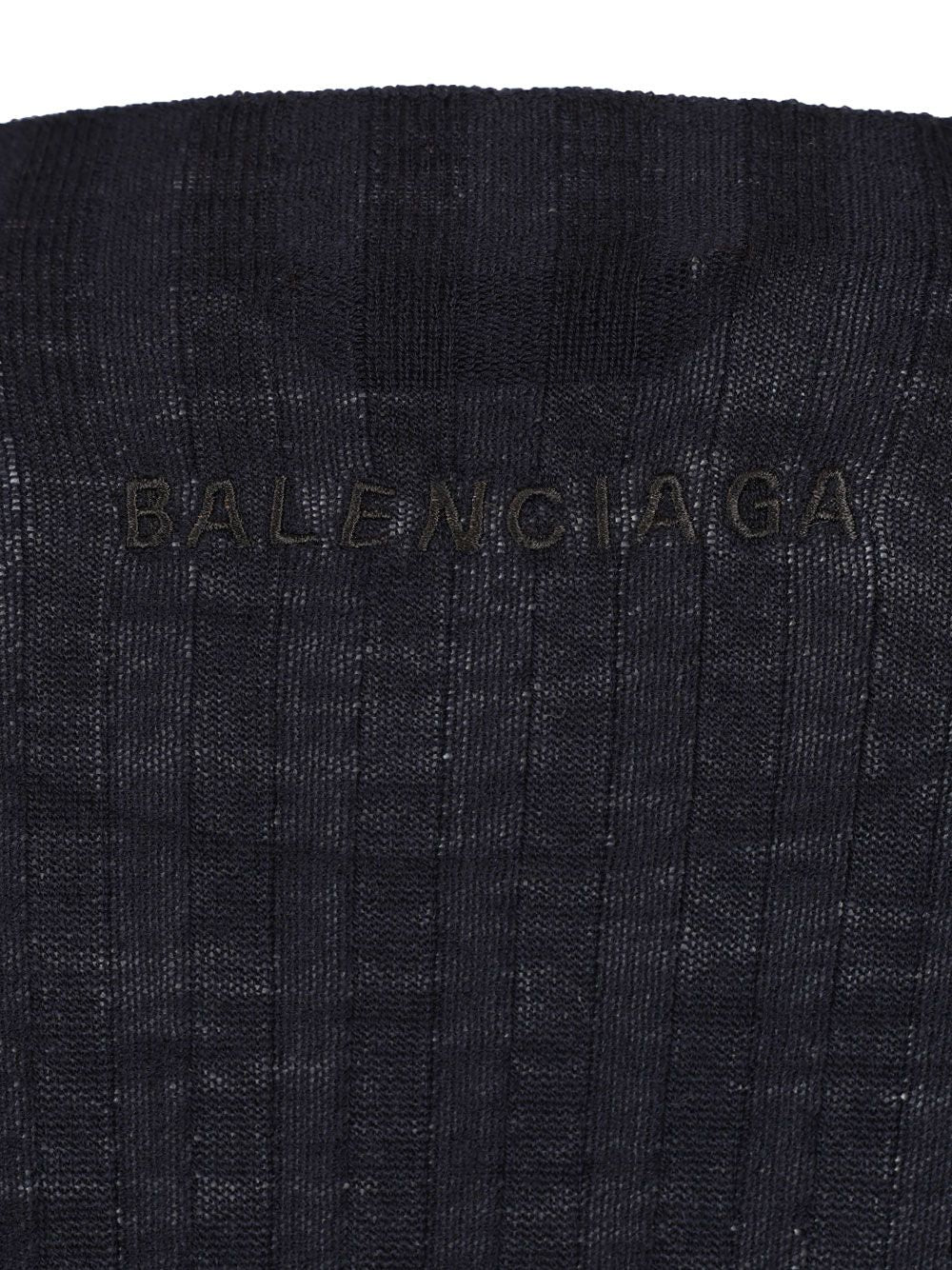 Balenciaga Ribbed Knit Sweater Knitwear - Blu | fe993e69584b4bd83025523f3f0502bc724cec69