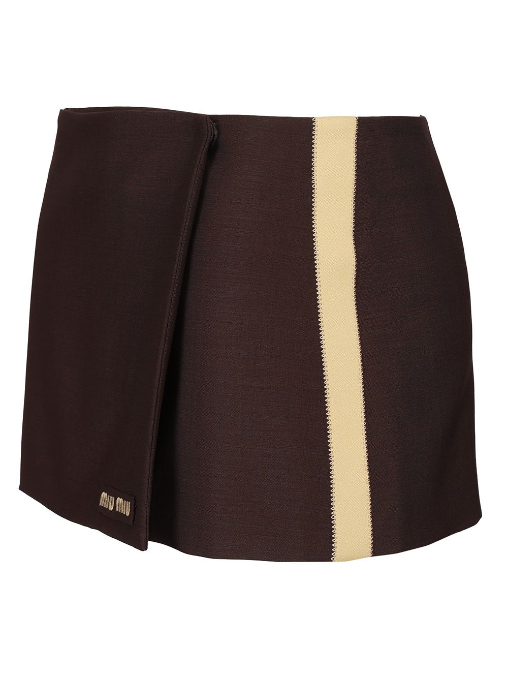 Miu Miu Sports Miniskirt Gonne - Marrone | f64a2f49c85a88a4707ea13ce95e74608aff0f95