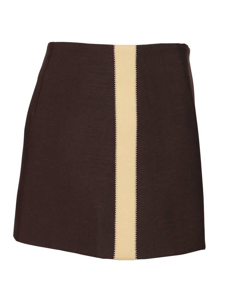 Miu Miu Sports Miniskirt Gonne - Marrone | a64ebfa7280083d1468de364bea82994e3880ef0