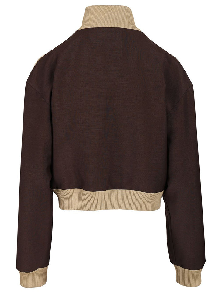 Miu Miu Blouson In Kid Mohair Giacche - Marrone | 126456ce3eb34de7cc2e79bd4a08a06b9dac0f0c