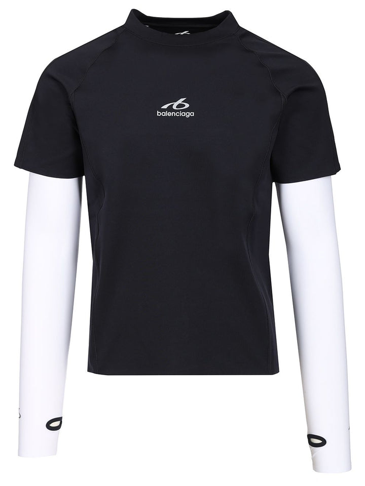 Balenciaga Techwear Long Sleeve T-Shirt - Blu | 6e55f3d9cf35c1d9c6a077f2cbbb8ecae8308d92