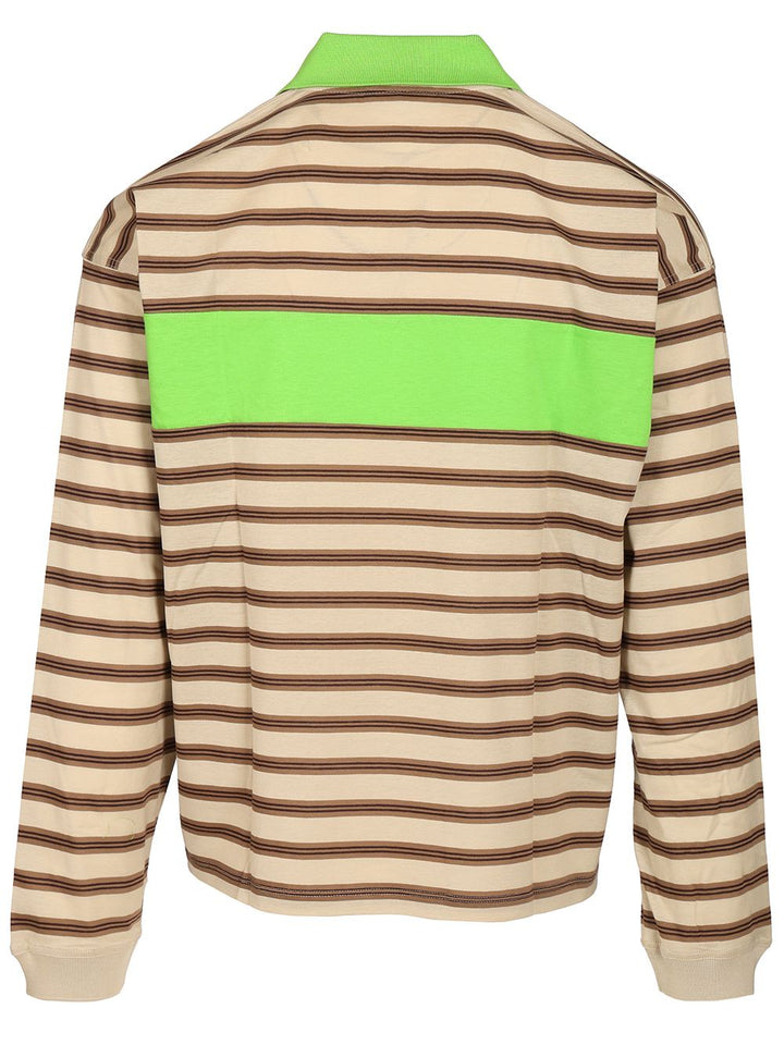 Versace Striped Cotton  With Inlay Polo shirt - Multicolor | f94d23d59745ee9c36eeeb62addccadaf167040a