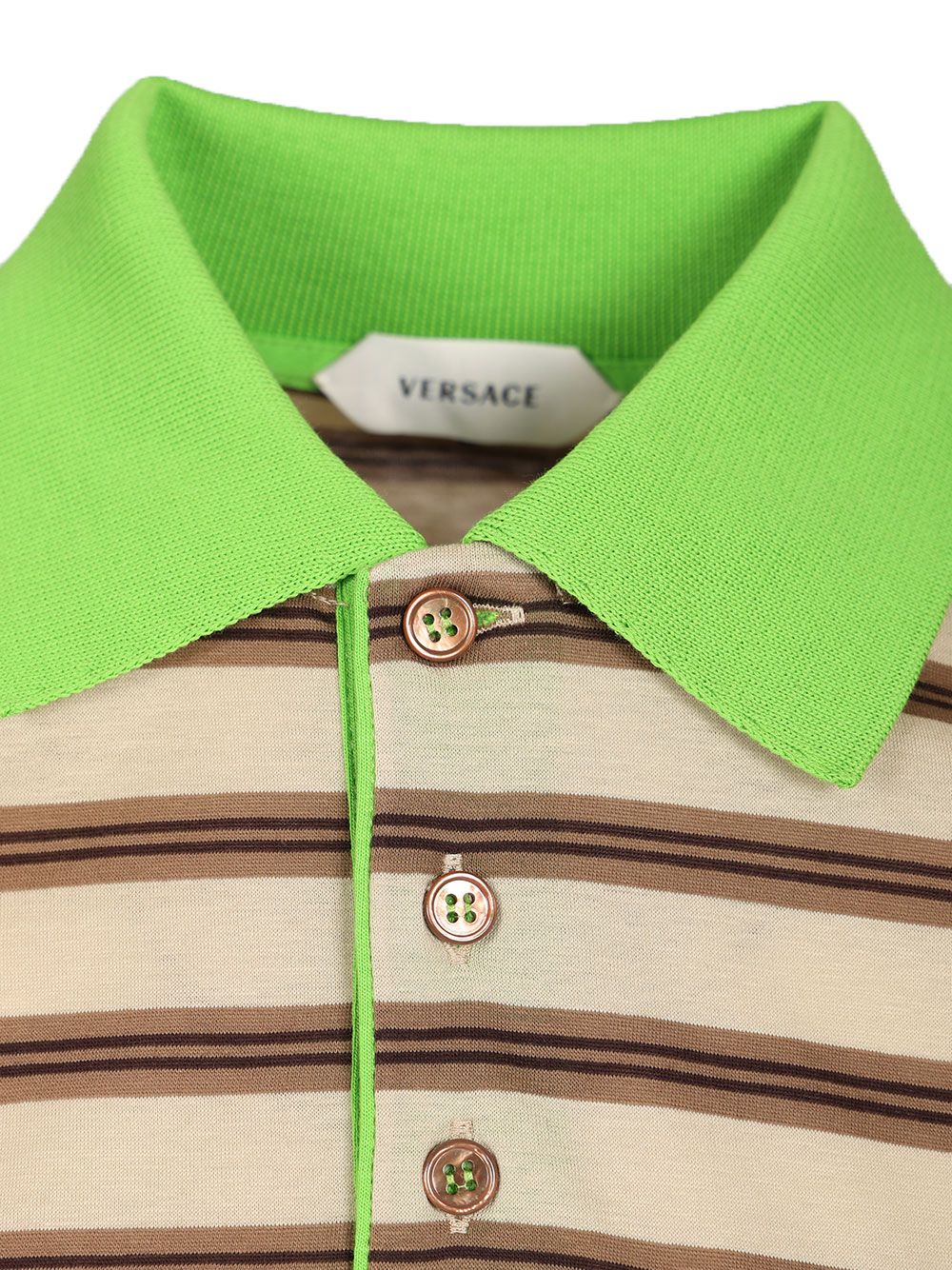 Versace Striped Cotton  With Inlay Polo shirt - Multicolor | 5a139efe34f9cd8fcb9ae939488e4744d87f4e8c