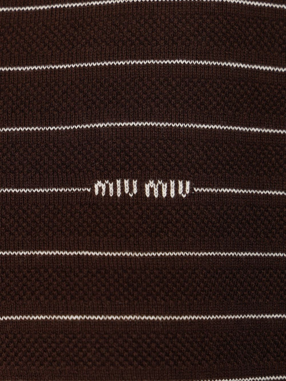 Miu Miu V-Neck Sweater Knitwear - Marrone | 896cf143e1511e29887acf5e1aa3cffd73f1ce3e