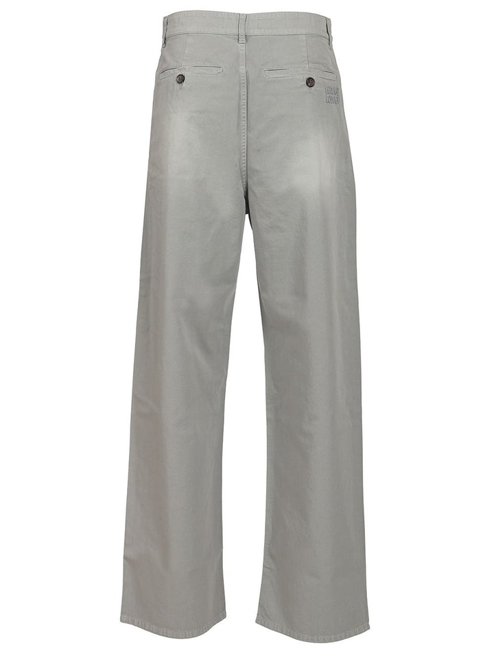 Miu Miu Long Trousers - Grey | 99d87f6e9d70b77b46e38230aefc13673d430d5b