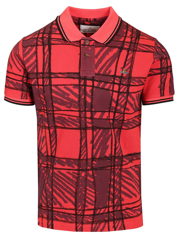 Vivienne Westwood Scribble Polo Polo shirt - Rosso | 125b164c9714bbc8447d6dd2e385354553c6e391