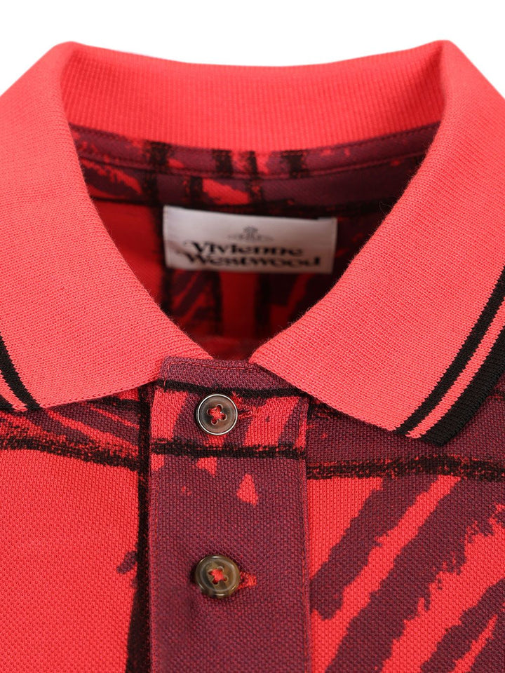 Vivienne Westwood Scribble Polo Polo shirt - Rosso | 516ca560b652a8c7fa743e34b5a996df7d7ce83b