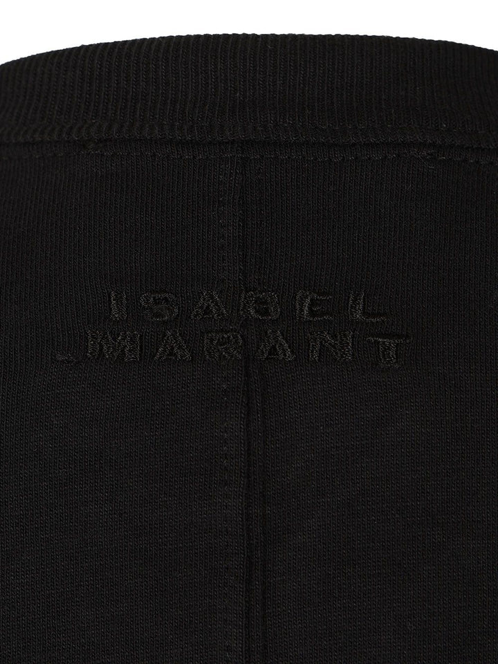 Isabel Marant Nayda  In Cotton Jersey T-Shirt - Nero | 440ce3c895da915ce9e106e55ab64834ef5745a4