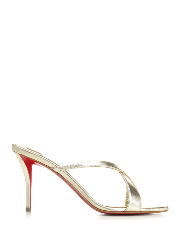 Christian Louboutin Mulazee Cross Sandali - Silver | d731087af11878eaf1a6c5aa010652850a31649f