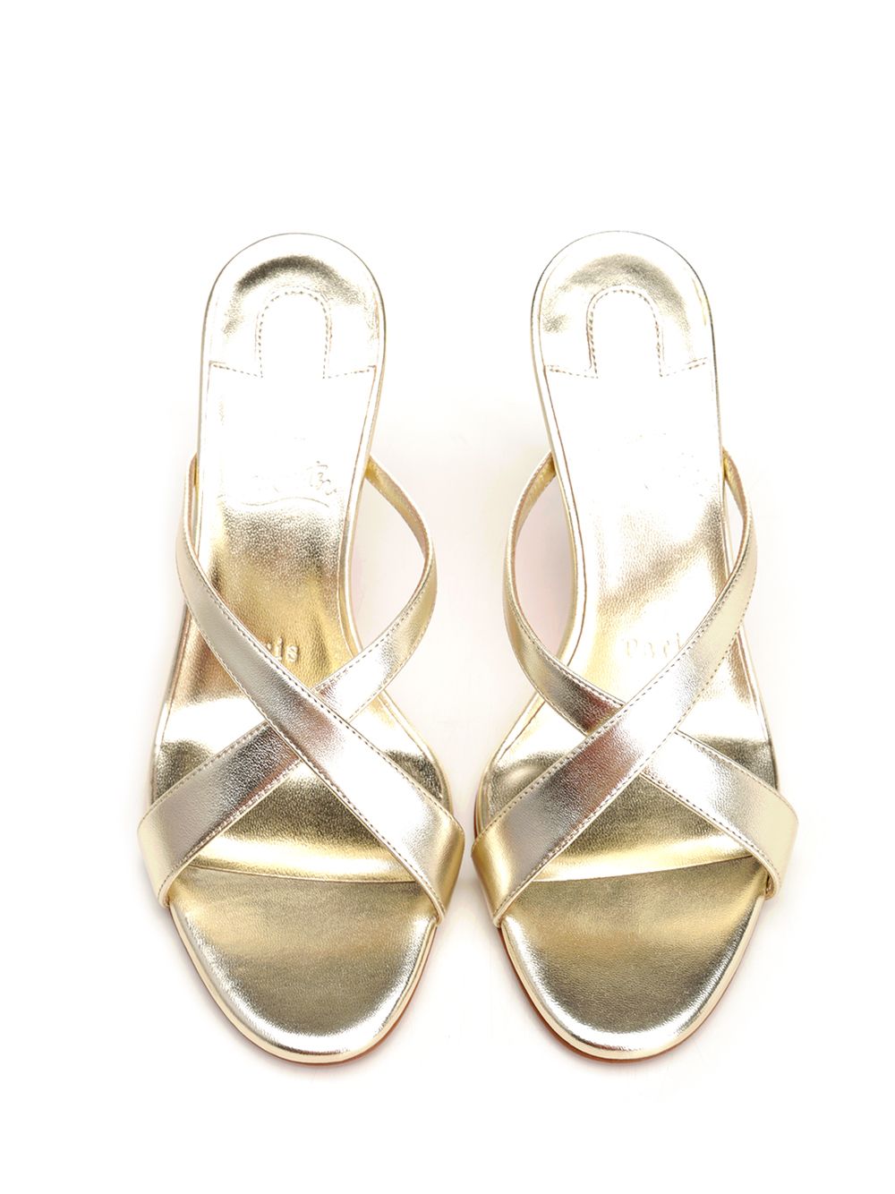 Christian Louboutin Mulazee Cross Sandali - Silver | 690c0bfc684523ab1c3a4fd362b2c2250320d586