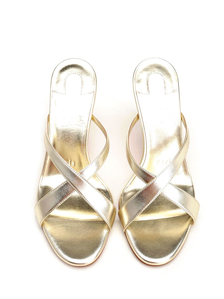 Christian Louboutin Mulazee Cross Sandali - Silver | 690c0bfc684523ab1c3a4fd362b2c2250320d586