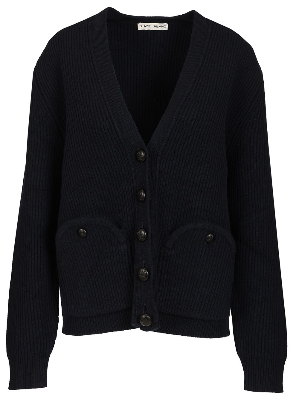 Blazé Milano V-Neck Cardigan Knitwear - Blu | 89868e470c441f5373ce3e0221a464cf67a669d9