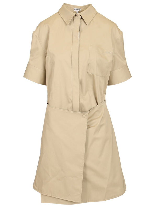Cotton And Silk Dress Abiti Beige