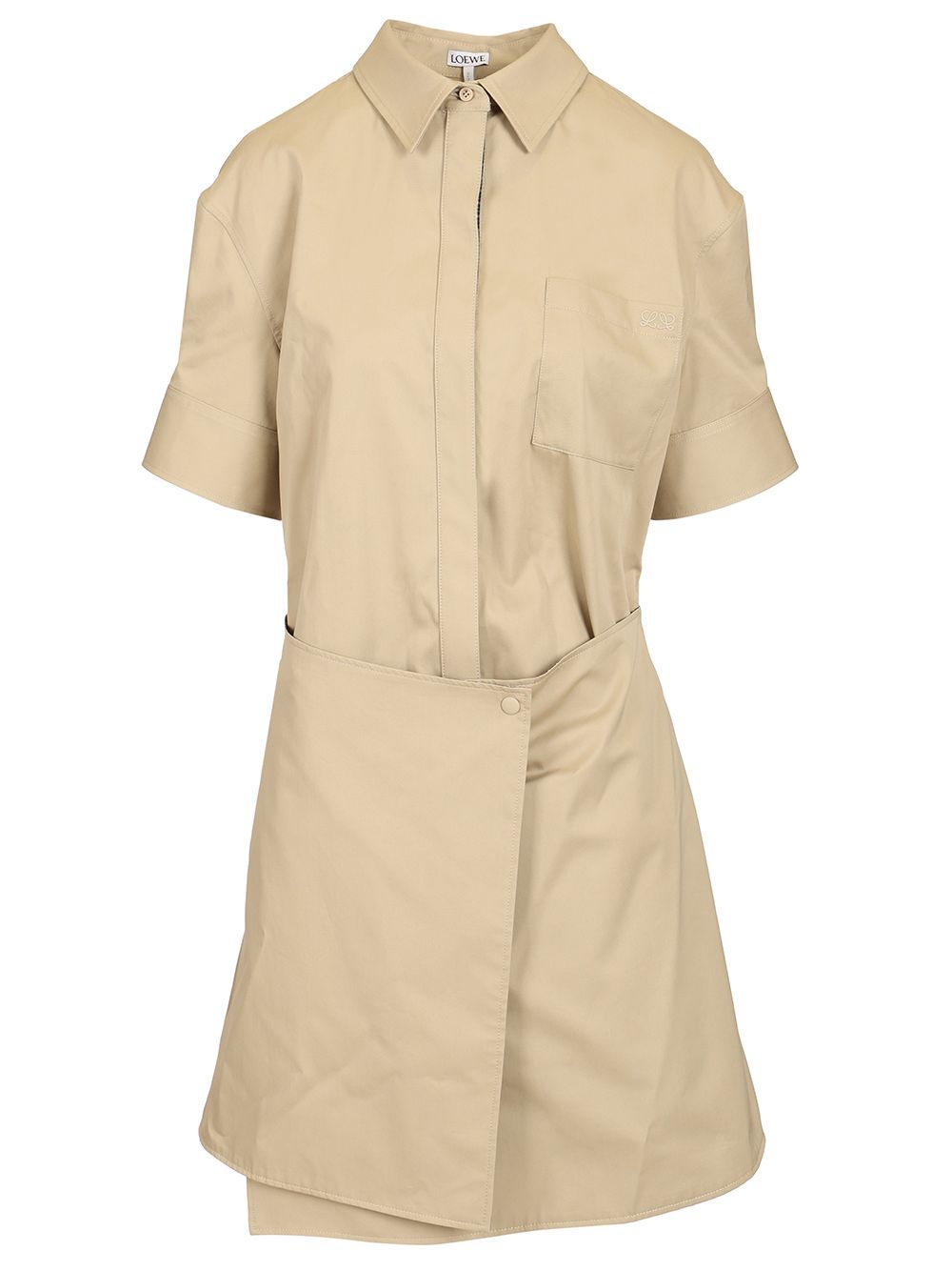Loewe Cotton And Silk Dress Abiti - Beige | d2b3481ed612f834a4d62f97d38e3d0e587b135e