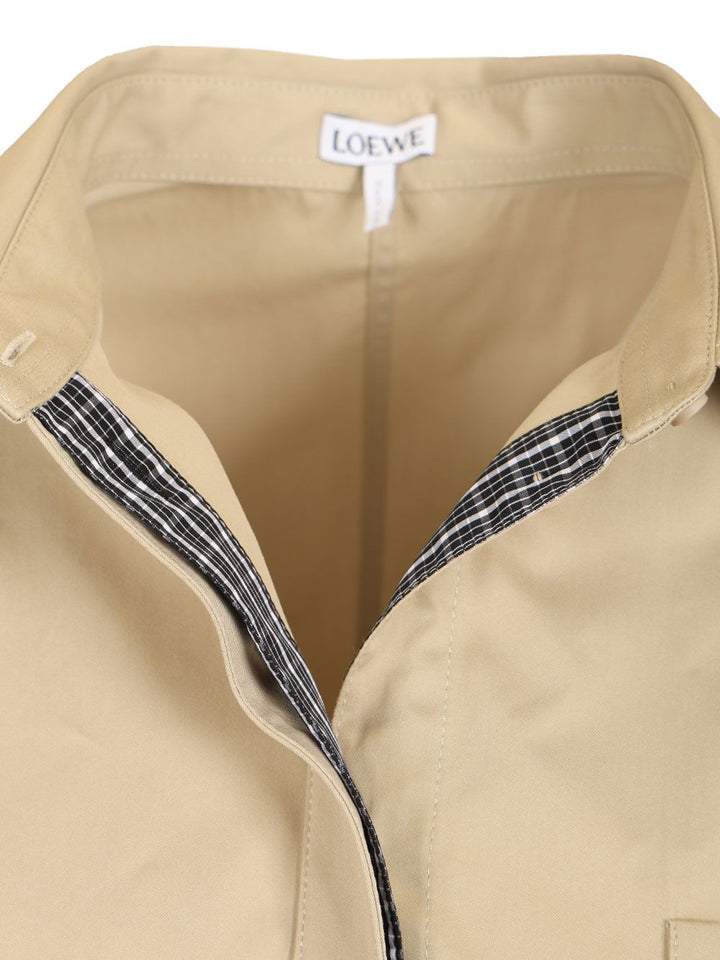 Loewe Cotton And Silk Dress Abiti - Beige | 0460cc9e5c01d0f979ddcd90b474a6cddbb9fe7f