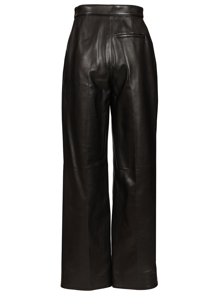 Bottega Veneta Shiny Leather Trousers - Nero | be47ce40b4cc336153c5fe09163113745f7f0da7