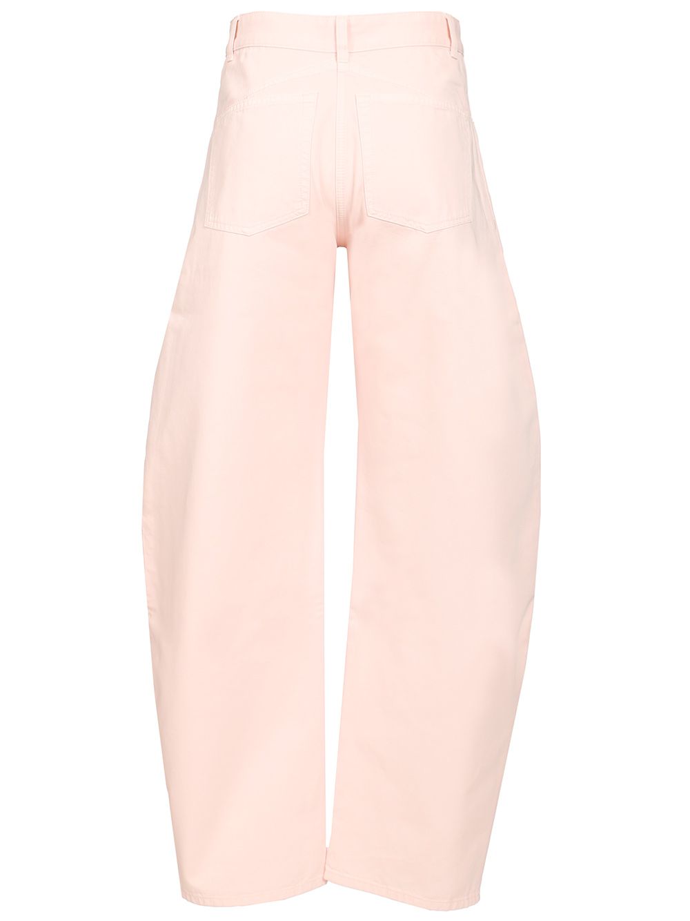 AlaÏA Round Pants Tinted Denim Jeans - Rose | 50b23f9e55ea3339460a665f30327cbb758ffd81