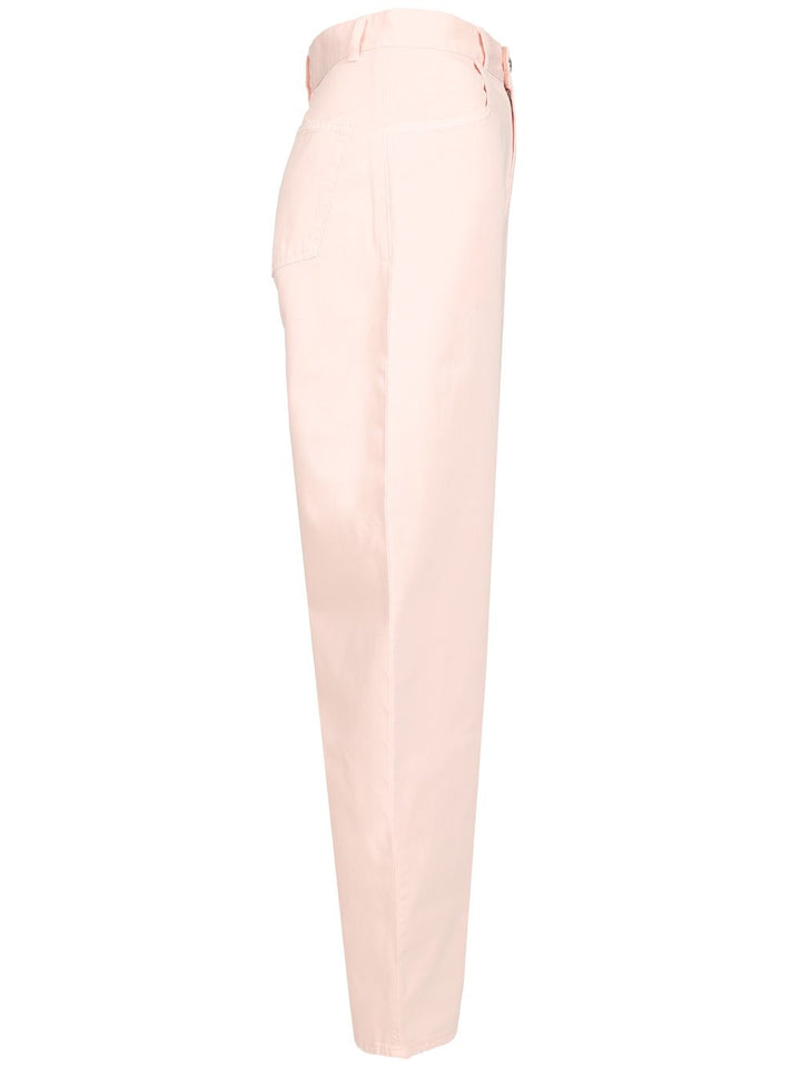 AlaÏA Curved Dyed Denim Jeans - Rose | 6c221d4a66e16328c7338f8e6c388045b8fe7061