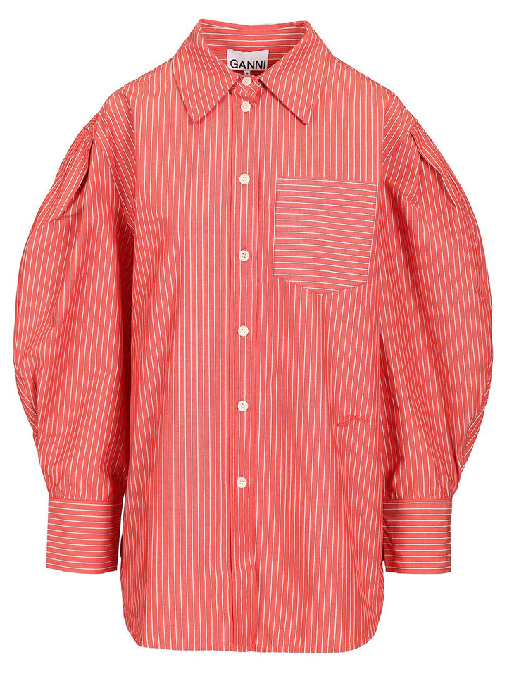 Ganni Oxford Shirt Shirts - Rosso | e35bd9dd5ce178c8bd9a00ecf7c873a27b13df43