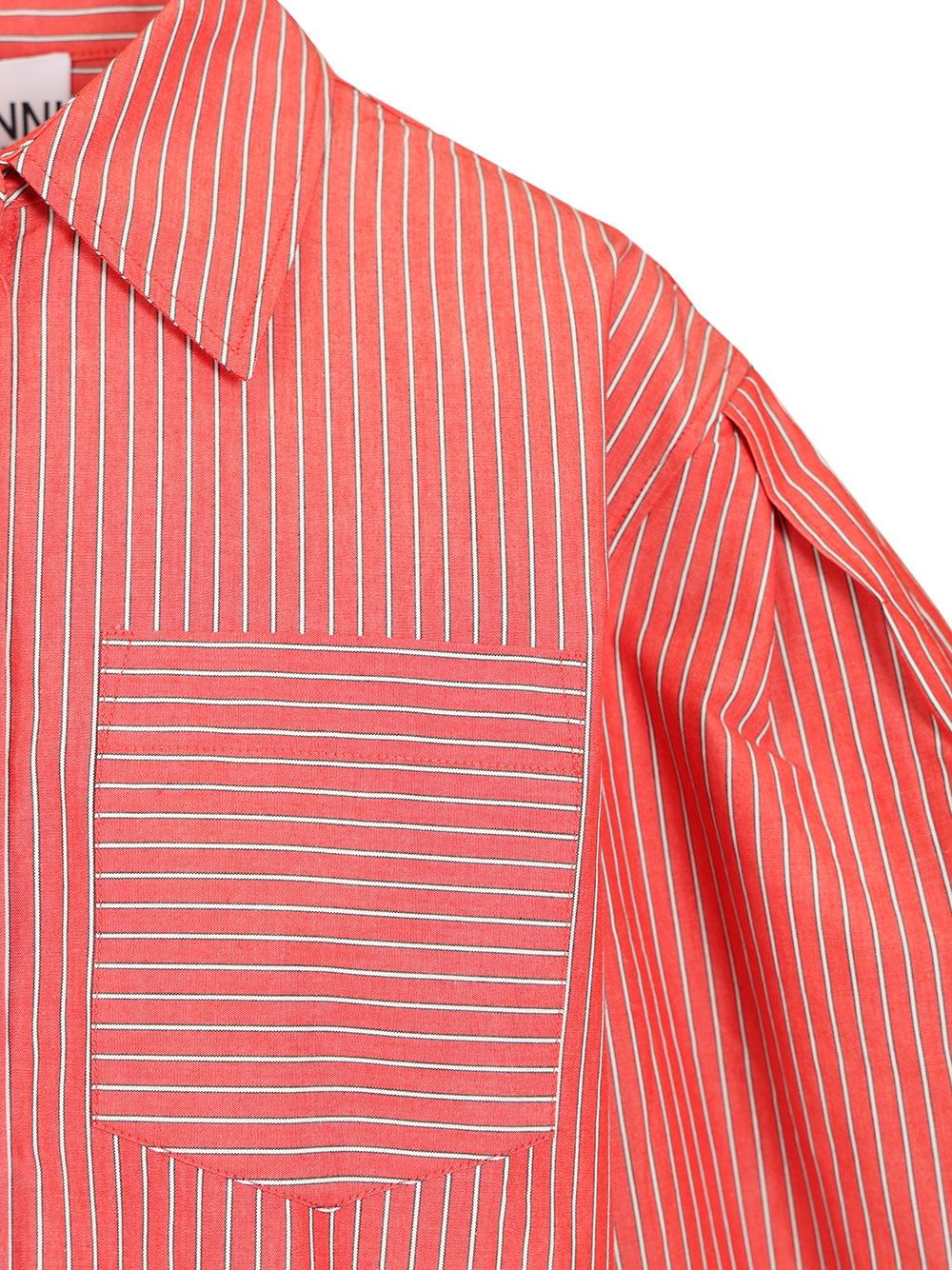 Ganni Oxford Shirt Shirts - Rosso | 919eefb20c283629b6db72b560fa3ef691e88ce7