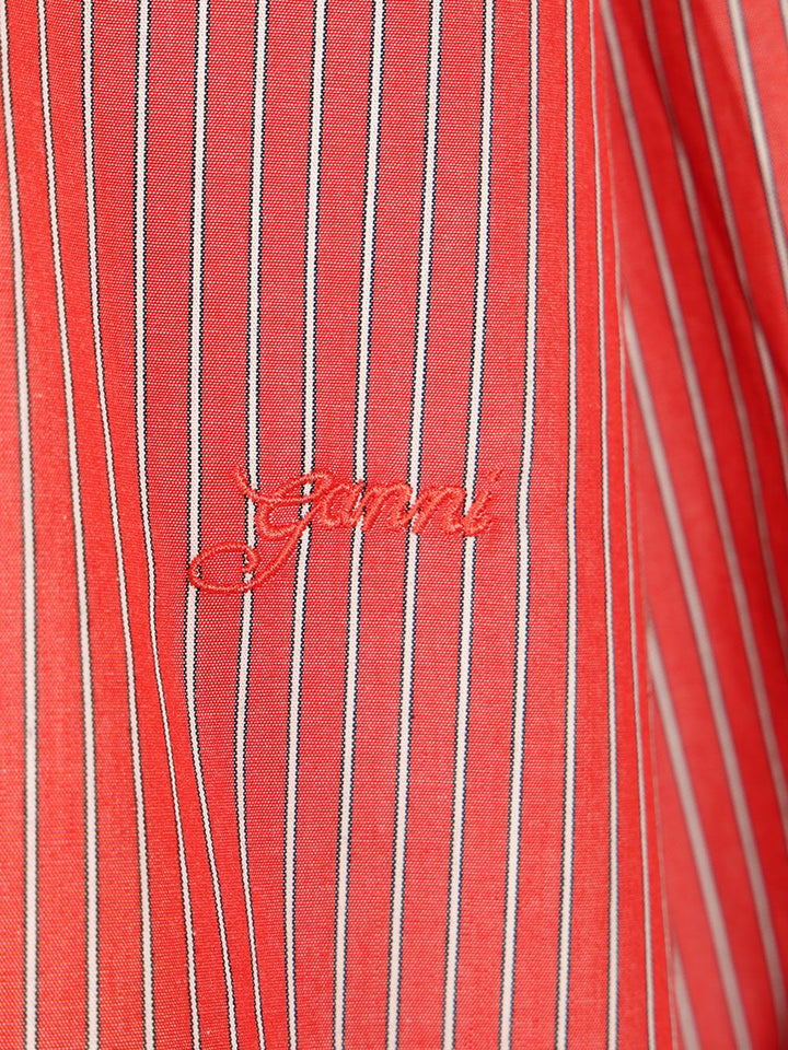 Ganni Oxford Shirt Shirts - Rosso | daf4c7c52f8ab0230734f5cd5b732babca263a02