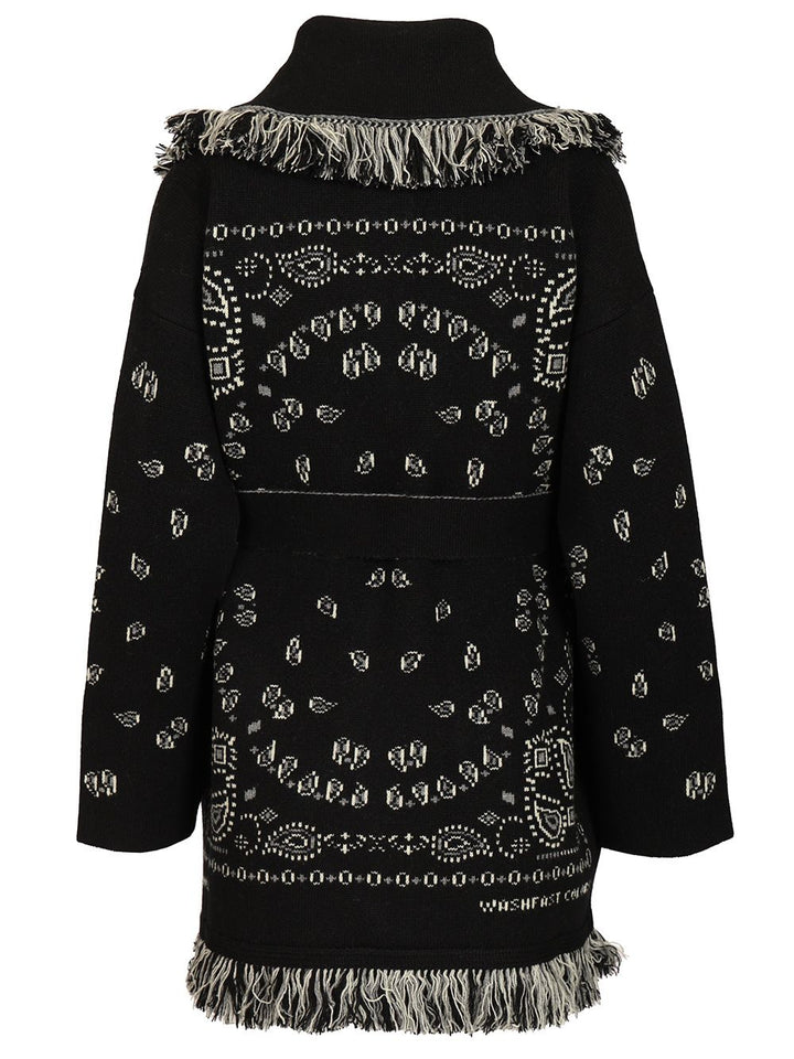 Alanui Cashmere Bandana Cardigan Knitwear - Nero | a916e569ea9d612caab3cc8cb201c2d8c539250f