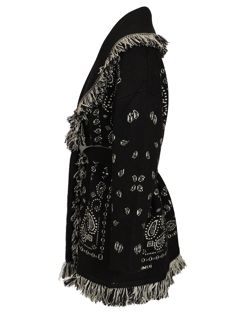 Alanui Cashmere Bandana Cardigan Knitwear - Nero | fed862a3a7b3316db0887b1a4ee1234066cf0f9e
