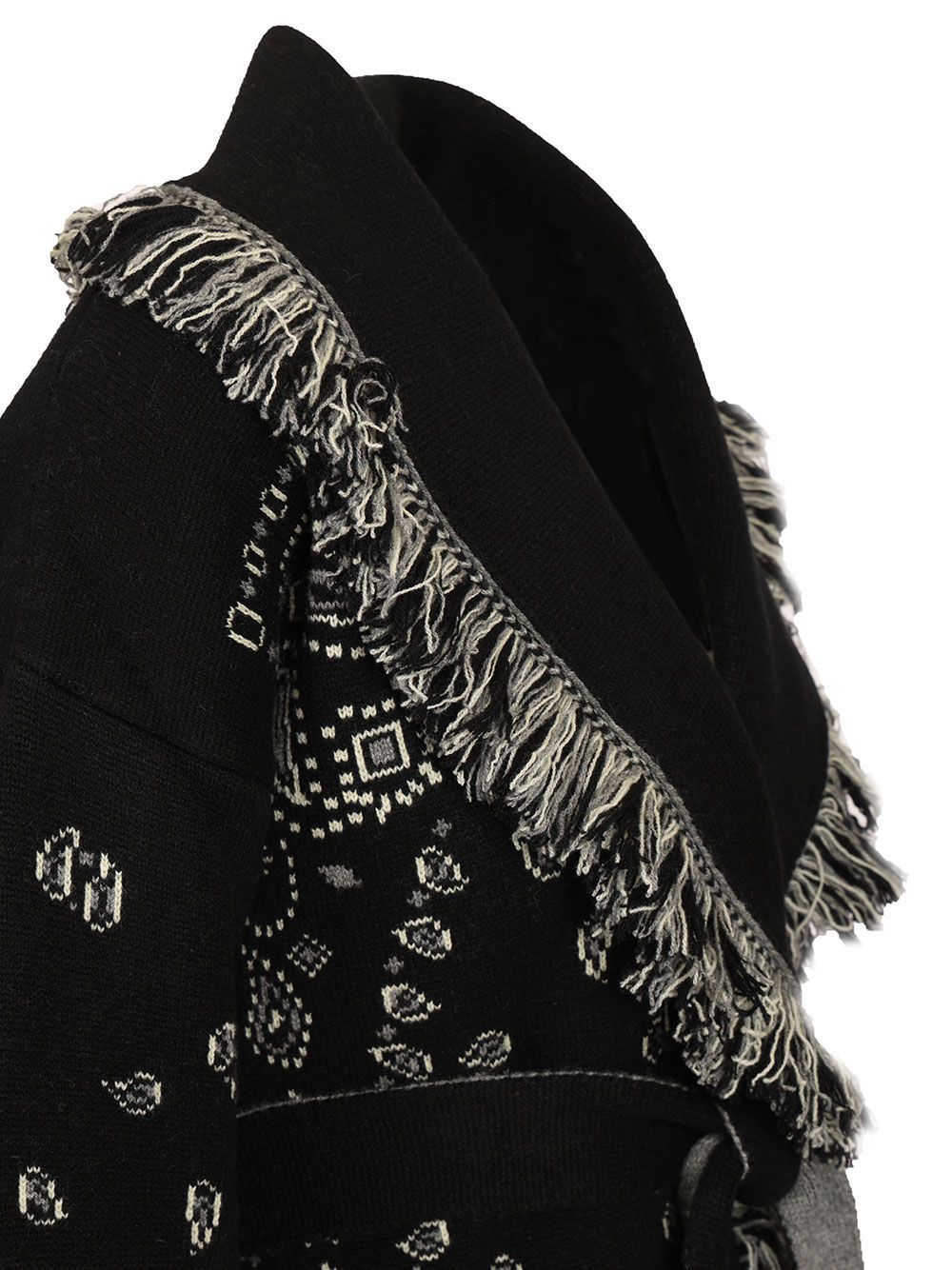 Alanui Cashmere Bandana Cardigan Knitwear - Nero | 8bdeadcacbe9b602f4fa7b339cf741cba33f1c58