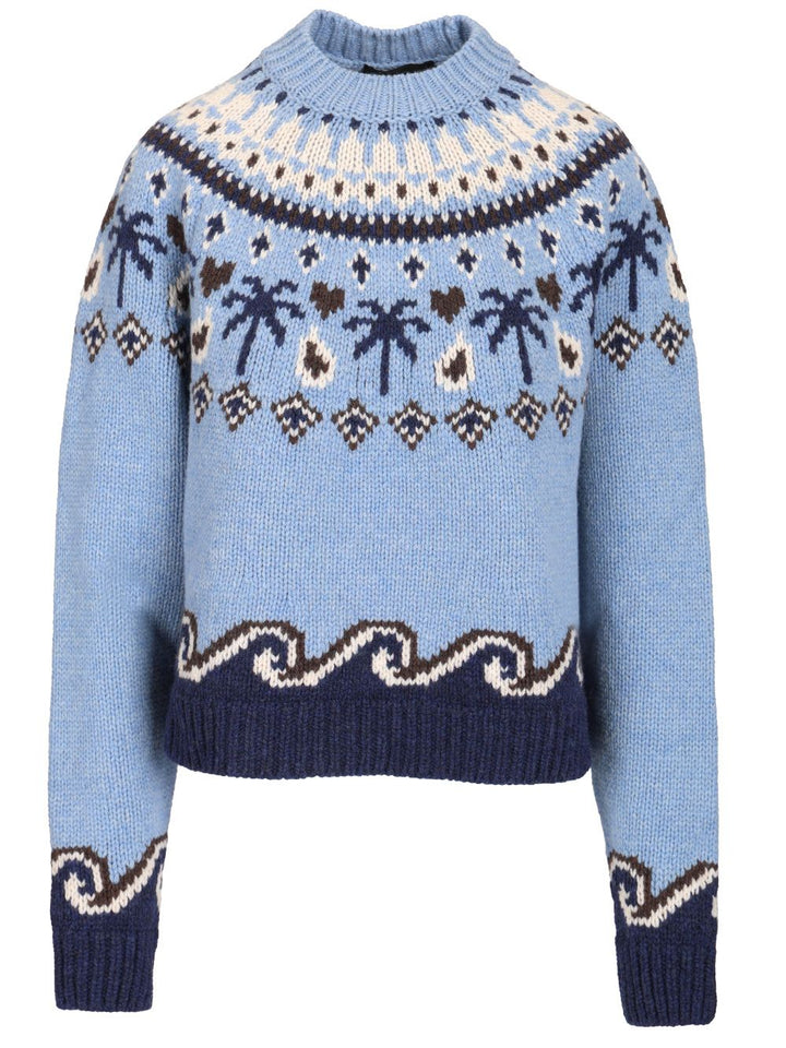 Alanui Sweet Winter Sweater Knitwear - Light blue | 72d4397da0acb5aa21cf03dda7c7cb403e8f188f