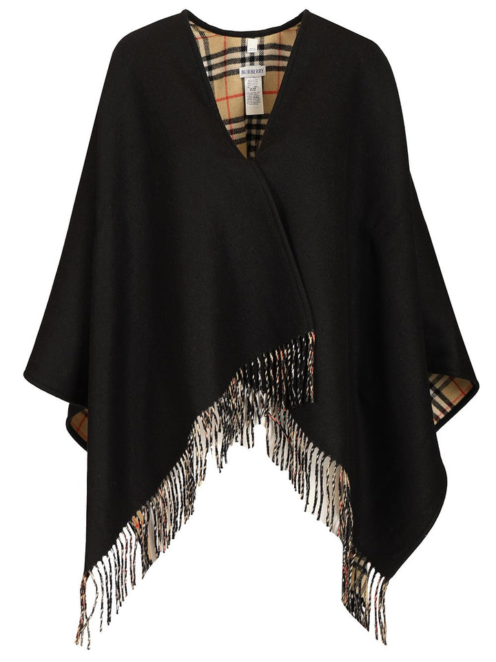 Burberry Reversible Cape Giacche - Nero | 85be34ad025e97272cb3452e2b239d6c7342713f