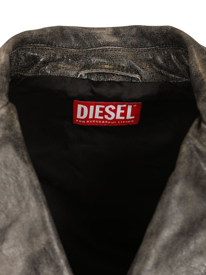 Diesel Biker Jacket Giacche - Grey | 9947a698651d23892cf90bc4c8599928b3eb849a